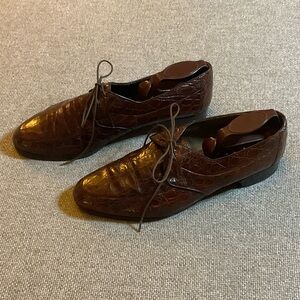 Foti Classic Brown Crocodile Men's Oxfords
